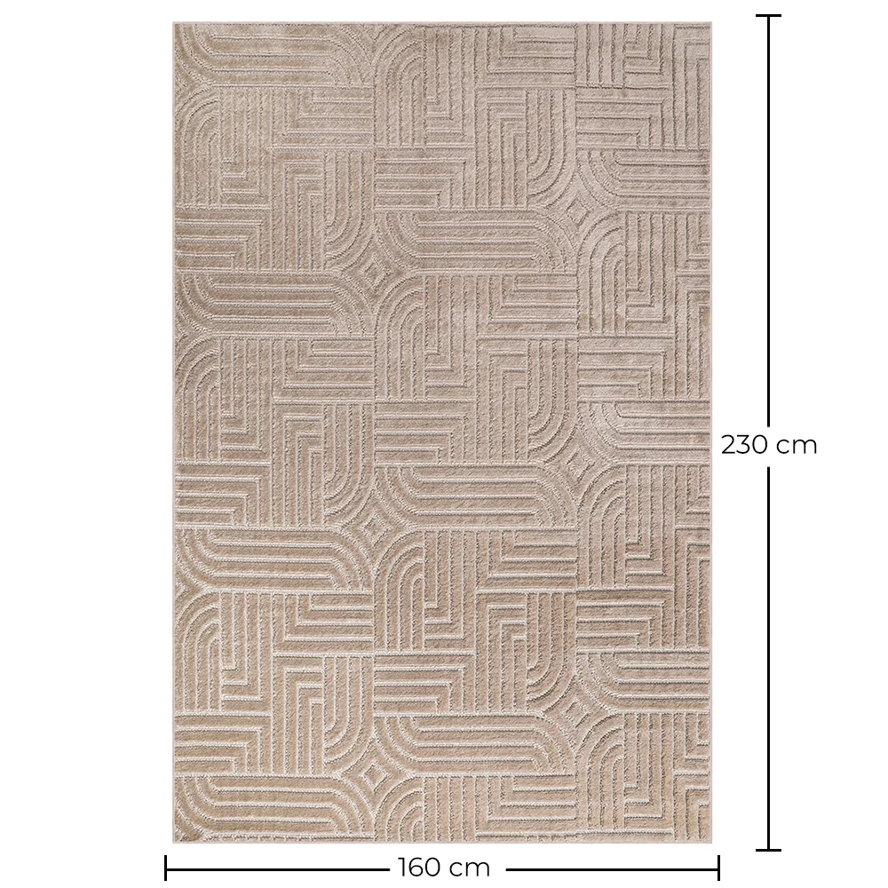 Grand Tapis Design Contemporain et Moderne - Beige (160x230 cm) - Rococo image 10