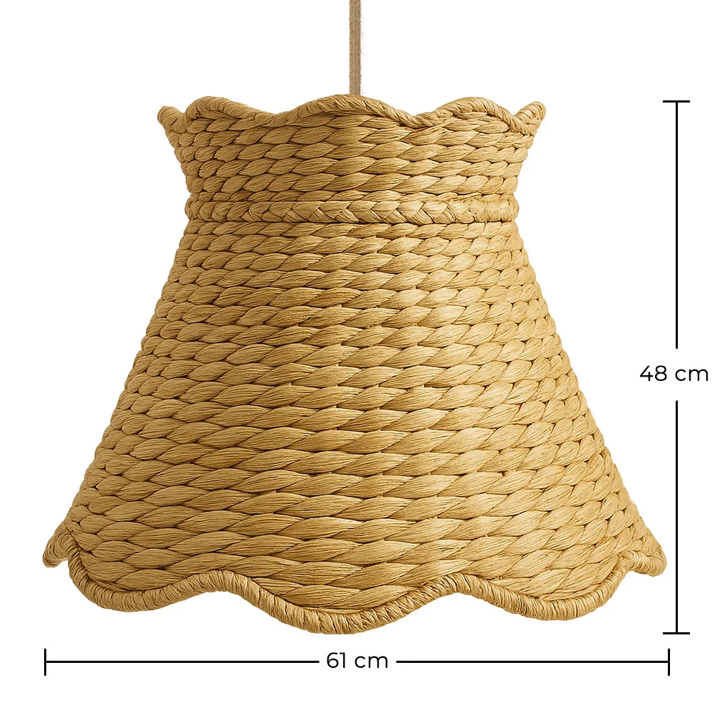 Lampe de Plafond en Rotin – Lampe Suspendue Style Naturel – Tyna image 10