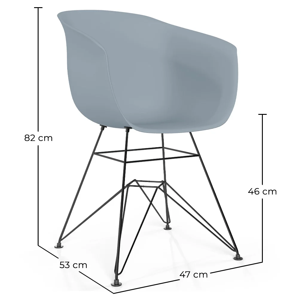 Chaise de Salle à Manger - Design Scandinave - Pieds Noirs - Polin image 10
