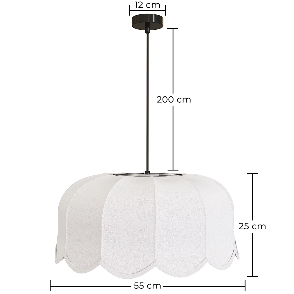 Suspension lampe Beige en lin – Style naturel et intemporel – Deral image 10