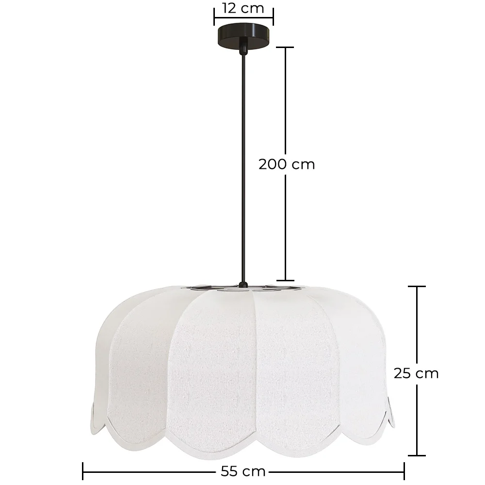 Suspension lampe Beige en lin – Style naturel et intemporel – Deral image 10