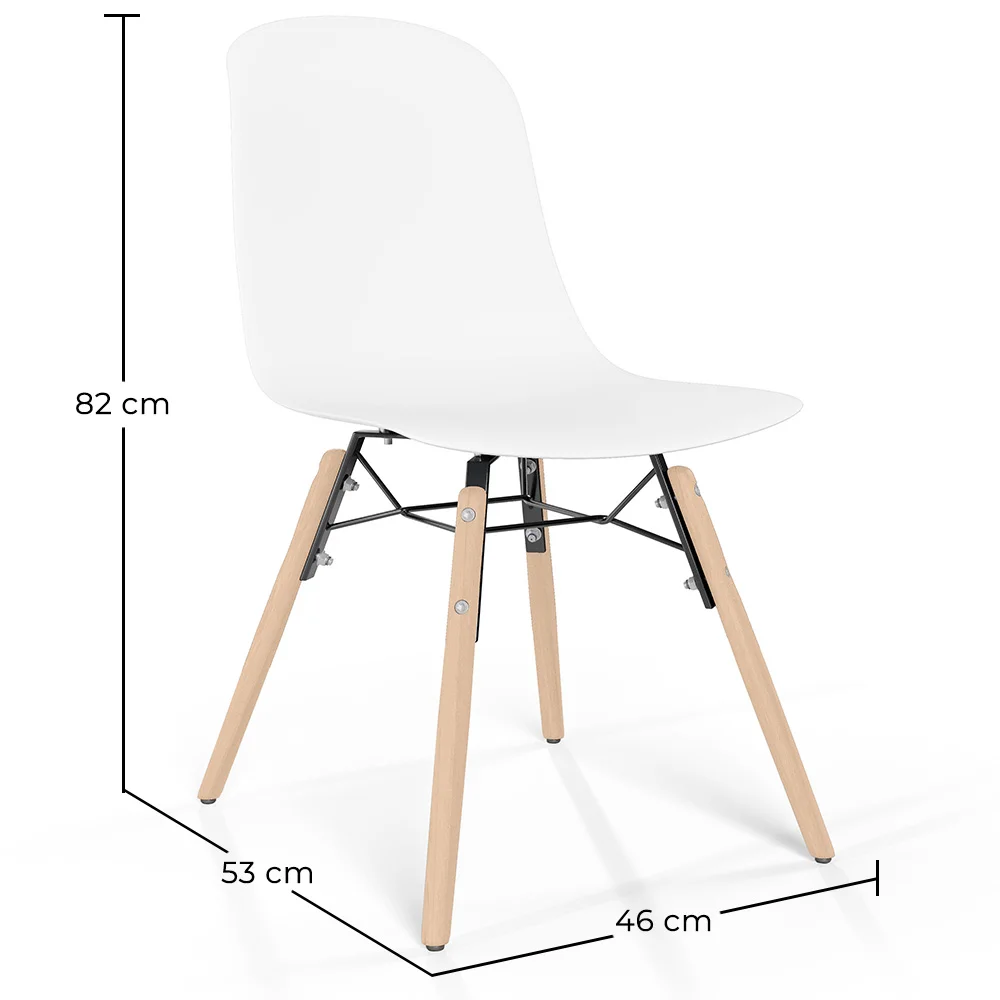 Chaise de salle à manger avec pieds en bois naturel – Style moderne et fonctionnalité -Broly image 10