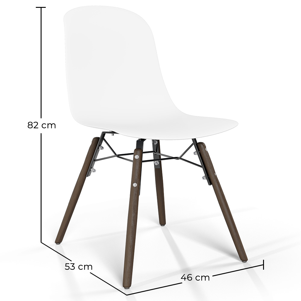 Chaise de salle à manger avec pieds en bois foncé – Style moderne et fonctionnalité - Broly image 10