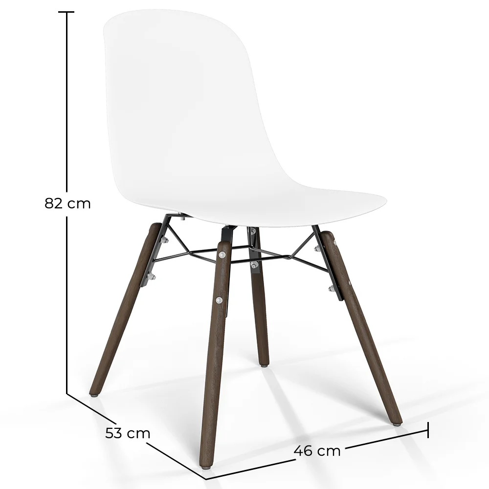 Chaise de salle à manger avec pieds en bois foncé – Style moderne et fonctionnalité - Broly image 10