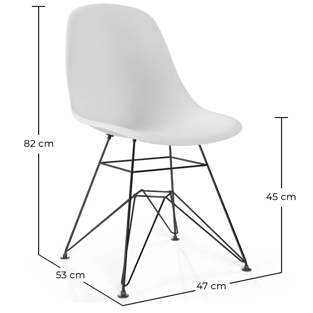 Chaise de salle à manger avec pieds en métal – Design moderne – Denisse image 10