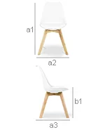 Lot de 2 Chaises Denisse avec coussin Design scandinave - Mat image 10