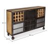 Buffet à vin avec roues - Design industriel - Avara image 7