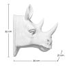 Décoration Murale - Tête de Rhinocéros Blanc - Uka image 7