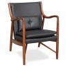 Fauteuil en bois avec accoudoirs - Revêtu de cuir - Annua image 7