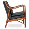 Fauteuil en bois avec accoudoirs - Revêtu de cuir - Annua image 7
