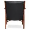Fauteuil en bois avec accoudoirs - Revêtu de cuir - Annua image 7