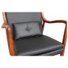 Fauteuil en bois avec accoudoirs - Revêtu de cuir - Annua image 7