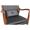 Fauteuil en bois avec accoudoirs - Revêtu de cuir - Annua image 7