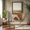 Fauteuil avec accoudoirs - Style aviateur - Revêtu de cuir - Via image 7