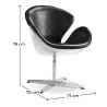 Fauteuil avec accoudoirs - Style aviateur - Revêtu de cuir - Via image 7