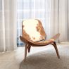 Fauteuil Design - Style Scandinave - Revêtu de Poney - Lucy image 7