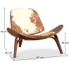 Fauteuil Design - Style Scandinave - Revêtu de Poney - Lucy image 7