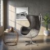 Fauteuil Design avec Accoudoirs - Design Oeuf - Cuir et Métal - Cocoon image 7