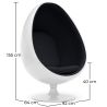 Fauteuil design en forme d'œuf - Revêtement en similicuir - Eny image 7