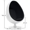 Fauteuil design en forme d'œuf - Revêtement en similicuir - Eny image 7