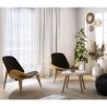 Fauteuil design - Fauteuil scandinave - Revêtu de cuir - Lucy image 7