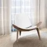 Fauteuil design - Fauteuil scandinave - Revêtu de cuir - Lucy image 7