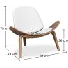 Fauteuil design - Fauteuil scandinave - Revêtu de cuir - Lucy image 7