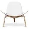 Fauteuil design - Fauteuil scandinave - Revêtu de cuir - Lucy image 7