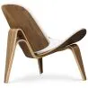 Fauteuil design - Fauteuil scandinave - Revêtu de cuir - Lucy image 7