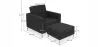Fauteuil Design avec Repose-Pieds - Revêtement en Cachemire - Konel image 7