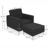 Fauteuil Design avec Repose-Pieds - Revêtement en Cachemire - Konel image 7