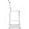 Tabouret de bar avec dossier - Design transparent - 65cm - Victoria Queen image 7