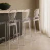 Tabouret de bar avec dossier - Design transparent - 65cm - Victoria Queen image 7