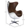 Fauteuil avec Accoudoirs - Style Aviateur - Cuir et Métal - Cocoon image 7