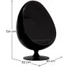 Fauteuil design oeuf - Revêtu de similicuir - Eny image 7