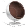 Fauteuil design en forme de boule - Style aviateur - Revêtu - Baller image 7