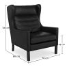 Fauteuil avec accoudoirs - Style rétro - Revêtu de cuir - Michal image 7