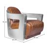 Fauteuil design avec accoudoirs - Revêtu de cuir - Lounge image 7