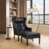 Fauteuil avec Repose-pieds - Revêtement en similicuir - Micah image 7
