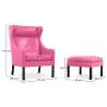 Fauteuil avec Repose-pieds - Revêtement en similicuir - Micah image 7