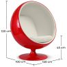 Fauteuil design boule - Revêtu de similicuir - Baller image 7