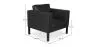 Fauteuil avec accoudoir - Revêtu de cuir - Betzalel image 7