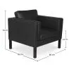 Fauteuil avec accoudoir - Revêtu de cuir - Betzalel image 7