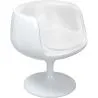 Chaise longue - Chaise design blanche - recouverte de cuir - Geneva image 7