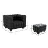 Fauteuil avec Repose-Pieds - Revêtement en Cuir Rembourré - Nubus image 7