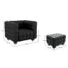 Fauteuil avec Repose-Pieds - Revêtement en Cuir Rembourré - Nubus image 7