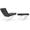 Fauteuil design avec repose-pieds - Revêtement en cuir - Town image 7