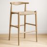 Tabouret de bar design Boho Bali - Bois - 75cm - Elb image 7