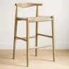 Tabouret de bar design Boho Bali - Bois - 75cm - Elb image 7