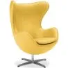 Fauteuil avec Accoudoirs - Revêtu de Similicuir - Design Oeuf - Brave image 7